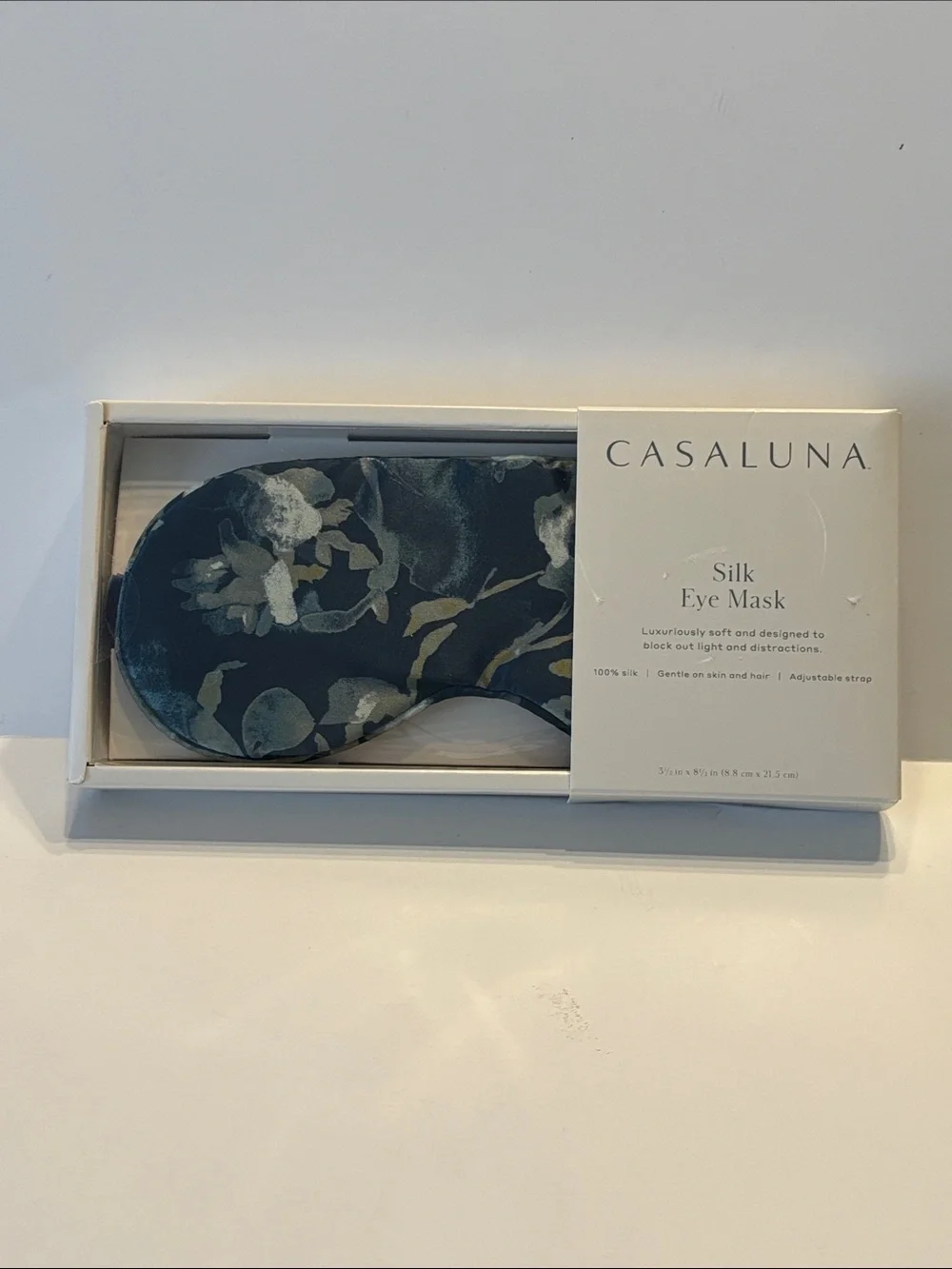 Casaluna Silk Eye Mask in Blurred Floral